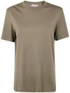 Girelli Bruni Giza Round Neck Short Sleeves T-shirt Clothing In Gray