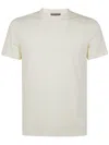 Girelli Bruni Giza Round Neck Short Sleeves T-shirt In White