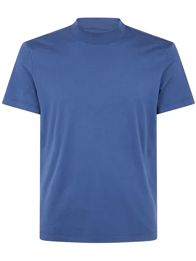 Girelli Bruni Lupetto Short Sleeves Turtleneck In Blue