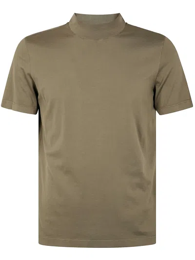 Girelli Bruni Mako Turtle Neck Short Sleeves T-shirt In Neutral