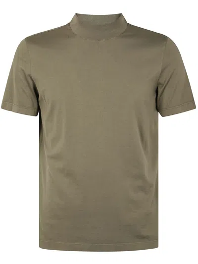Girelli Bruni Mako Turtle Neck Short Sleeves T-shirt Clothing In Green