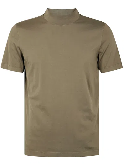 Girelli Bruni Mako Turtle Neck Short Sleeves T-shirt In Brown