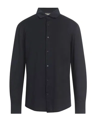 Girelli Bruni Man Shirt Midnight Blue Size 44 Cotton