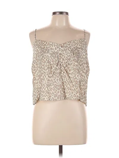 Pre-owned Girl And The Sun Sleeveless Blouse In Brown