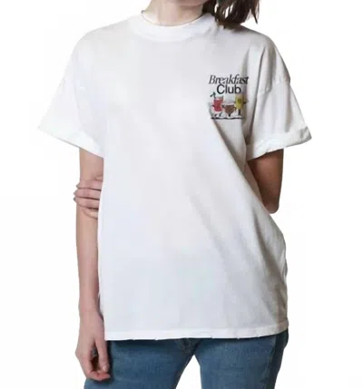 Girl Dangerous Breakfast Club Boyfriend Tee In Vintage White