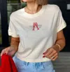 Girl Dangerous Champagne Wishes Crop Tee In Off White