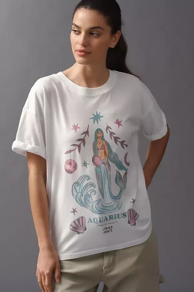 Girl Dangerous Cosmic Zodiac Tee In White