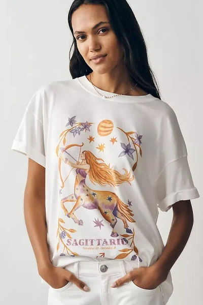 Girl Dangerous Cosmic Zodiac Tee In White
