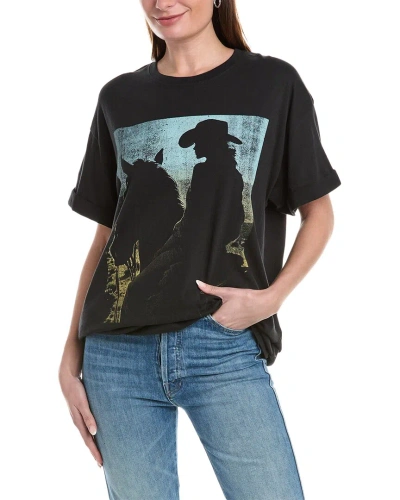 Girl Dangerous Cowgirl Sunset T-shirt In Black