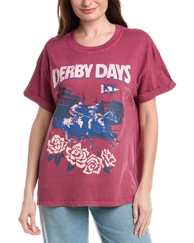Girl Dangerous Derby Days T-shirt In Pink