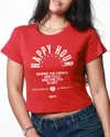 Girl Dangerous Happy Hour Cropped Top In Red In Red