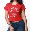 Girl Dangerous Happy Hour Cropped Top In Red In Red