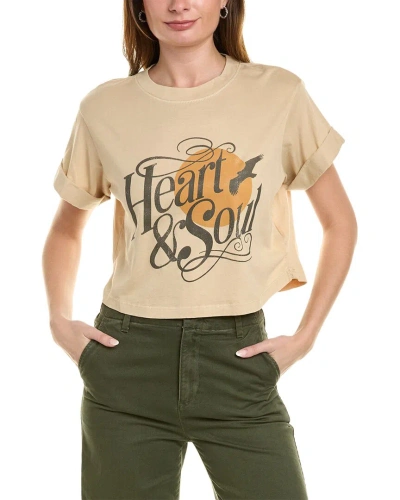 Girl Dangerous Heart & Soul T-shirt In Brown