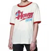 Girl Dangerous Howdy 1974 Slouchy Ringer Tee In Bone/red In Multi