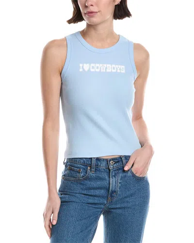 Girl Dangerous I Heart Cowboys Rib Tank In Blue