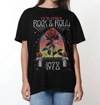 Girl Dangerous It's Only Rock & Roll Tee In Black