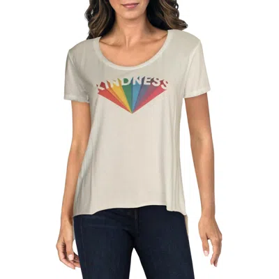 Girl Dangerous Kindness Womens Graphic Boatneck T-shirt In White