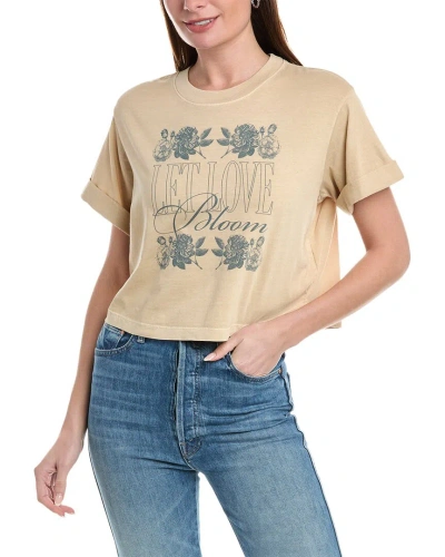 Girl Dangerous Let Love Bloom T-shirt In Brown