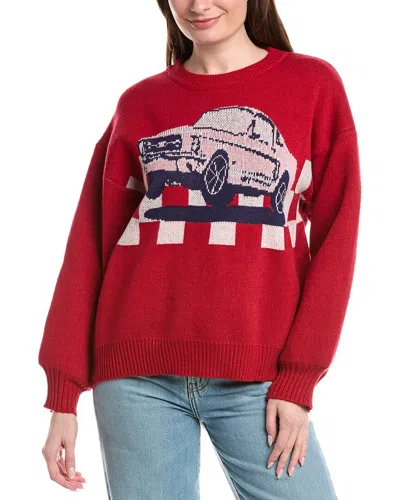 Girl Dangerous Muscle Car Sweater In Brown