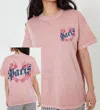 Girl Dangerous Paris Classical Tee In Dusty Pink In Pink