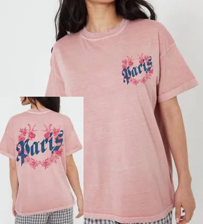 Girl Dangerous Paris Classical Tee In Dusty Pink