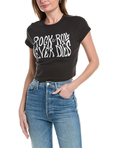 Girl Dangerous Rock & Roll Never Dies T-shirt In Black