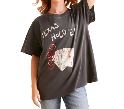 Girl Dangerous Texas Hold Em' Tee In Black