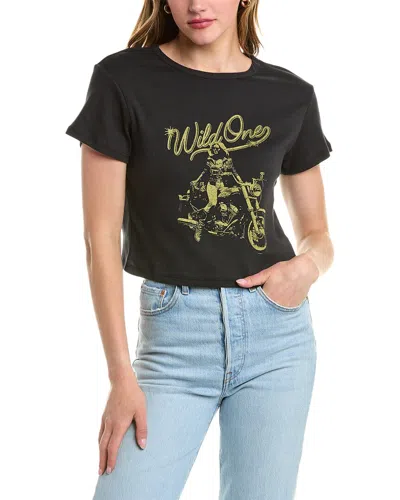 Girl Dangerous Wild One Crop T-shirt In Black