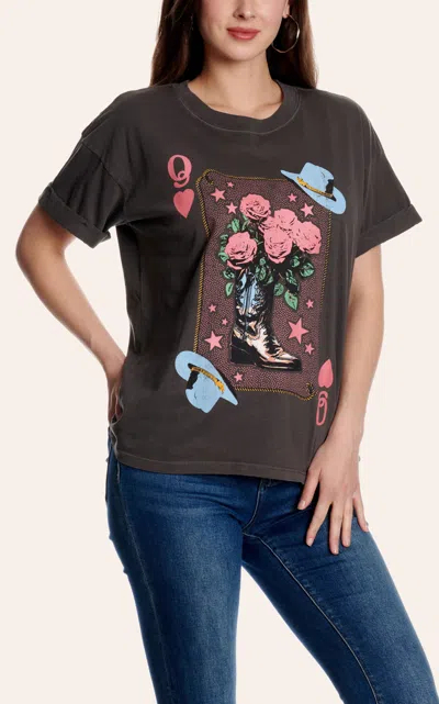 Girl Dangerous Women's Black Western Card T-shirt