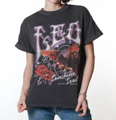 Girl Dangerous Zodiac Oversized Short Sleeve Tee In Vintage Black