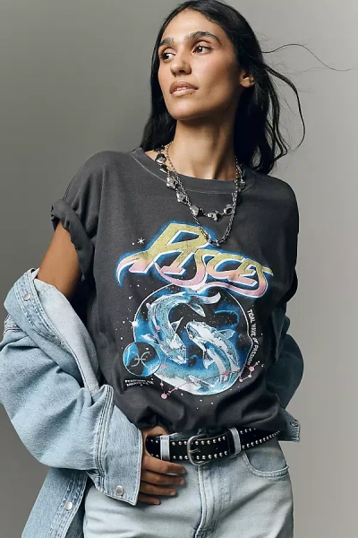 Girl Dangerous Zodiac Tee In Black