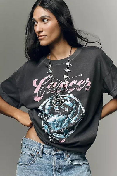 Girl Dangerous Zodiac Tee In Gray