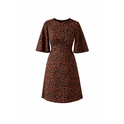 Girl In Mind Women's Ami Corded Lace Tulip Sleeve Mini Dress Brown