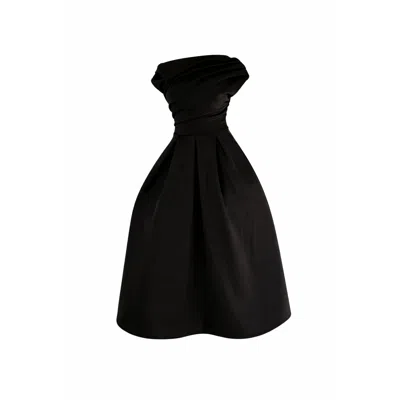 Girl In Mind Women's Betty Asymmetric Midi Dress Black