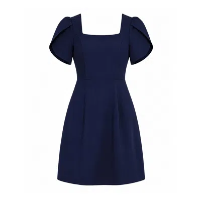 Girl In Mind Women's Blue Reeve Square Neck Mini Dress Navy