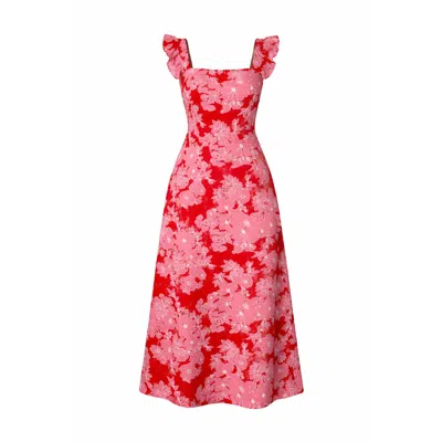 Girl In Mind Women's Orla Broderie Anglaise Maxi Dress Pink