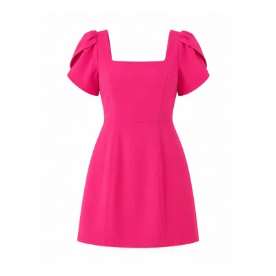 Girl In Mind Women's Pink Reeve Square Neck Mini Dress Fuschia