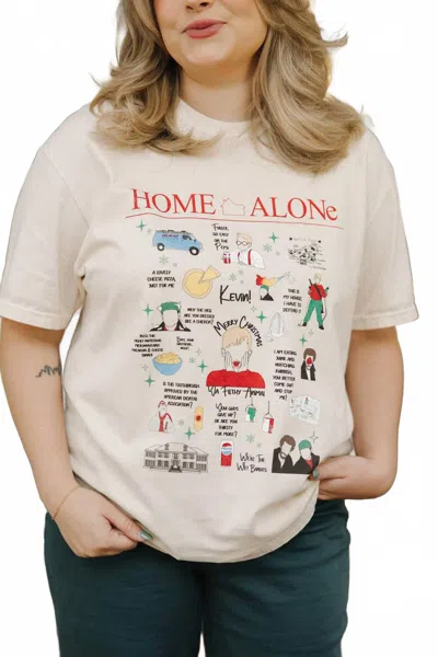 Girl Tribe Co. Home Alone Collage Tee In Beige In Pattern