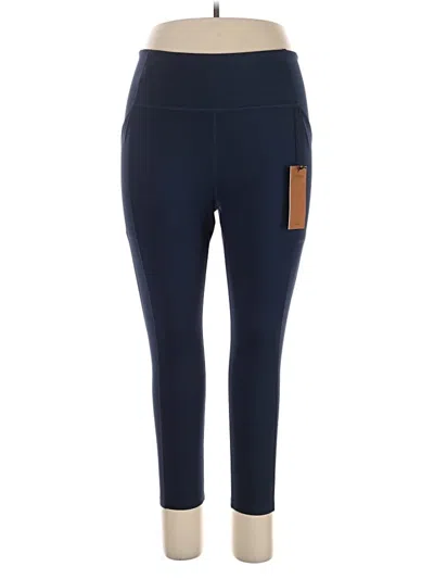 Pre-owned Girlfriend Collective Active Pants In Blue