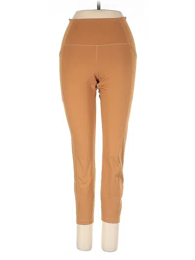 Pre-owned Girlfriend Collective Active Pants In Brown