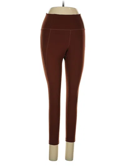 Pre-owned Girlfriend Collective Active Pants In Brown