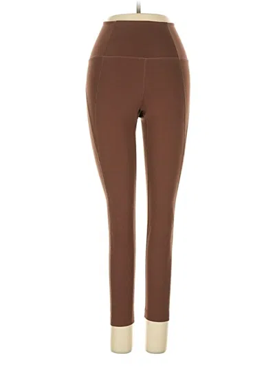 Pre-owned Girlfriend Collective Active Pants In Brown