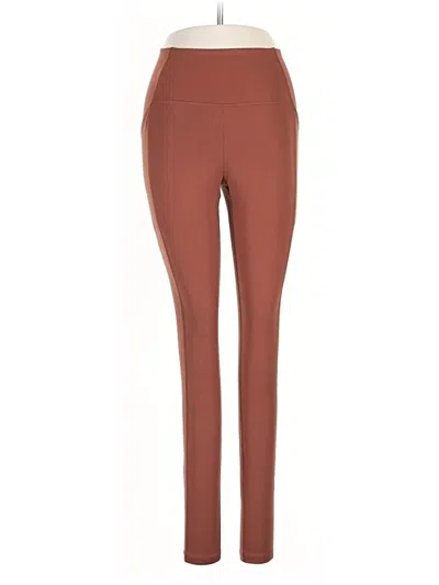 Pre-owned Girlfriend Collective Active Pants In Brown