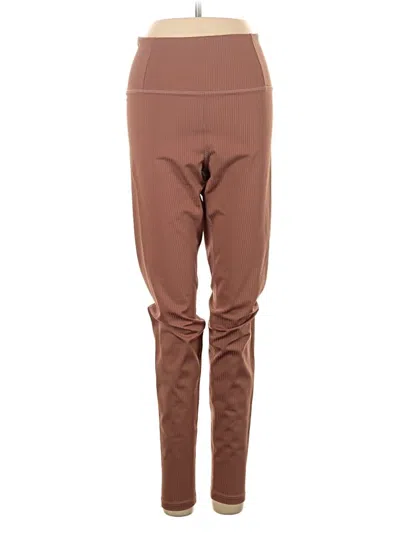 Pre-owned Girlfriend Collective Active Pants In Brown