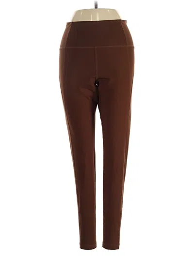 Pre-owned Girlfriend Collective Active Pants In Brown