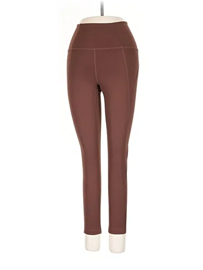Pre-owned Girlfriend Collective Active Pants In Brown