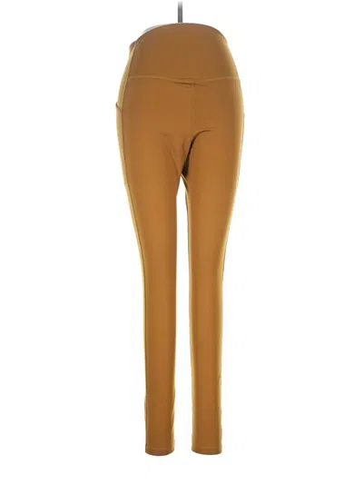 Pre-owned Girlfriend Collective Active Pants In Brown