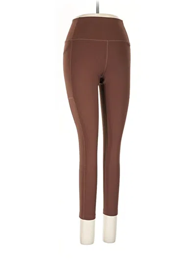 Pre-owned Girlfriend Collective Active Pants In Brown