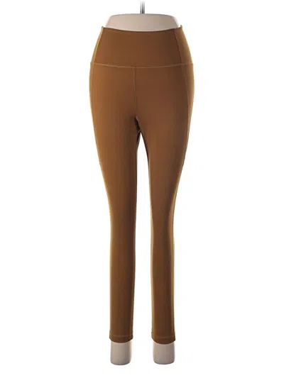 Pre-owned Girlfriend Collective Active Pants In Brown