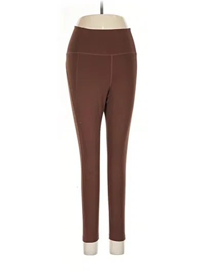 Pre-owned Girlfriend Collective Active Pants In Brown